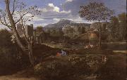 Nicolas Poussin Landscape with Three Men (mk08) oil painting